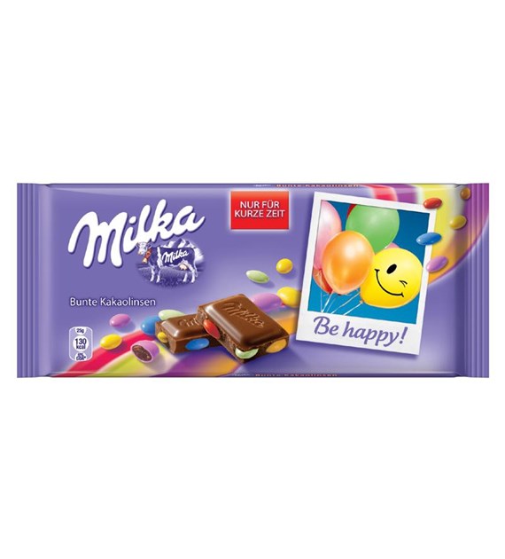 Milka Be Happy Bunte Kakaolinsen 100g