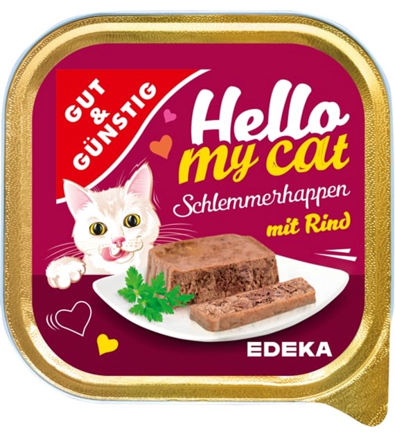 G&G Hello My Cat Schlemmerhappen Rind 100g