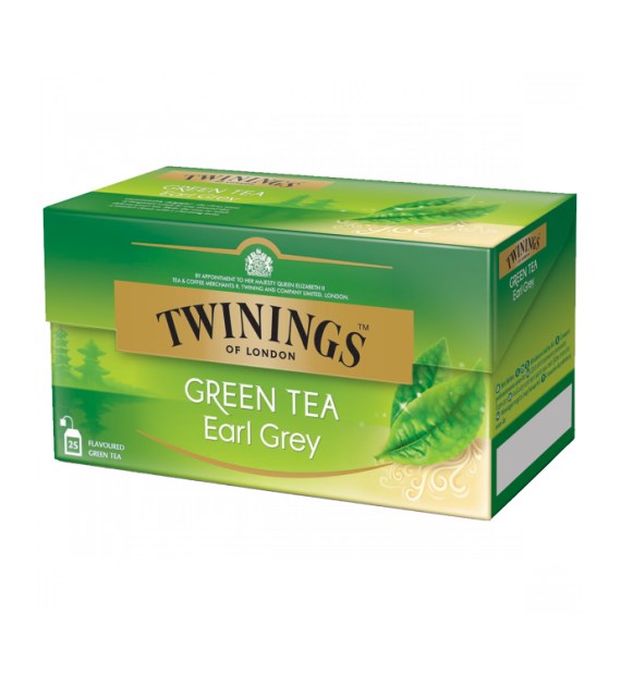 Twinings Green Tea Earl Grey Herbata 25szt 40g