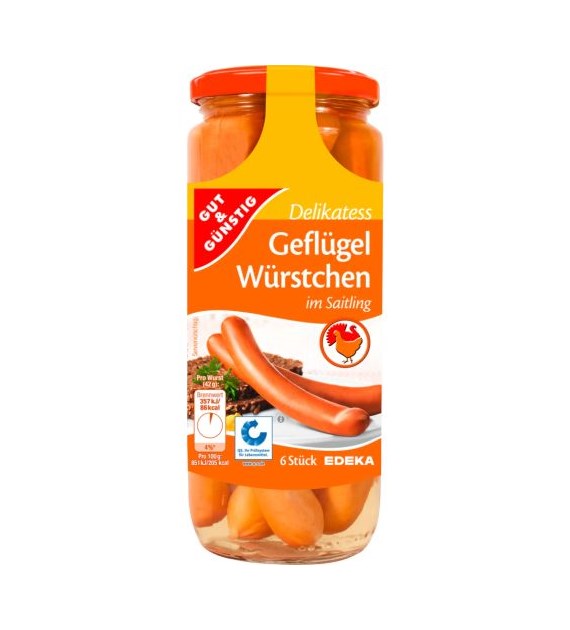 G&G Geflugel Wurstchen in Satling 6szt 530g
