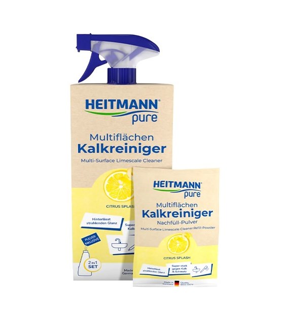 Heitmann Pure Kalkreiniger Citrus Proszek 25g+SET