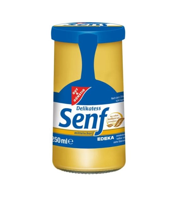G&G Delikatess Senf Mittelscharf Musztarda 250ml
