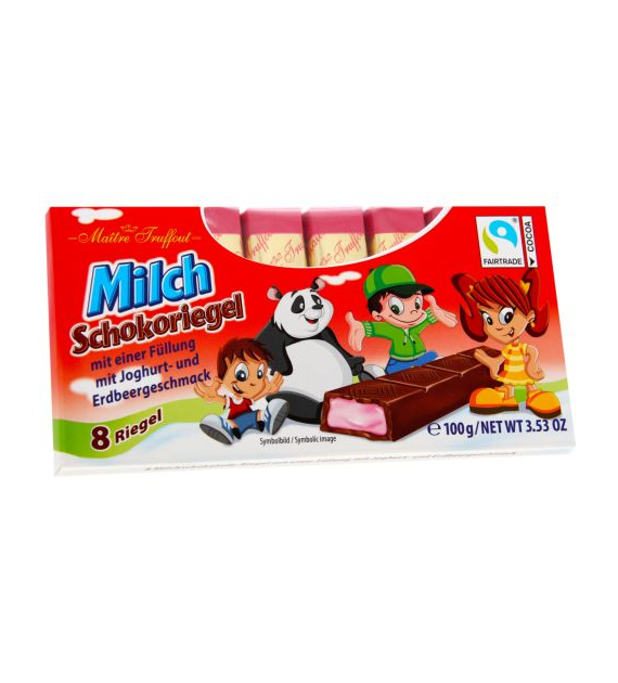 Maitre Milch Schokoriegel Jogurt Erdbeer 8szt 100g