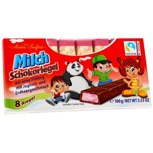 Maitre Milch Schokoriegel Jogurt Erdbeer 8szt 100g