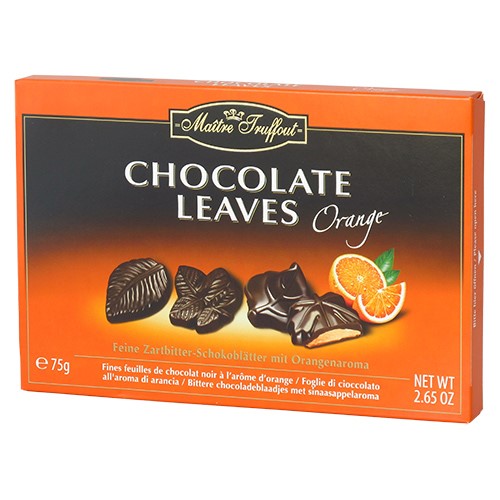 Maitre Chocolate Leaves Orange Bomb 75g