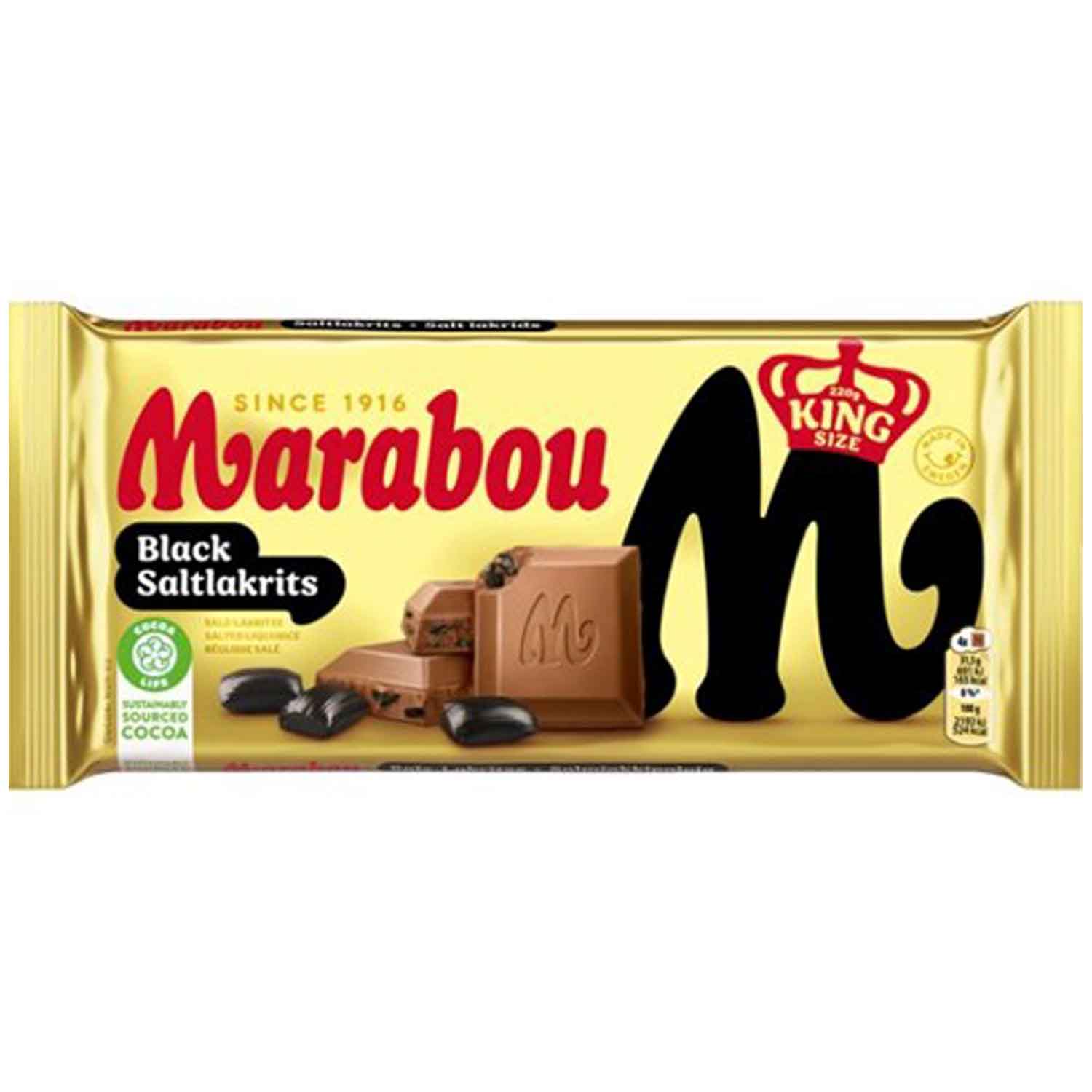 Marabou Black Saltlakrits Czekolada 220g