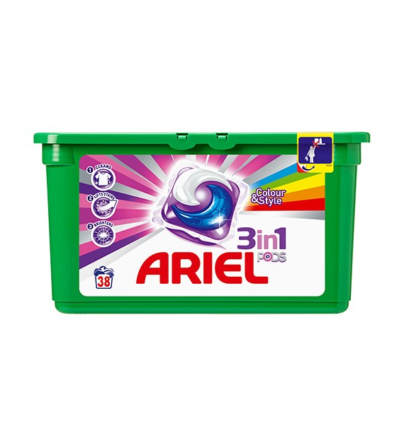Ariel 3in1 Pods Color Caps 38p 1kg