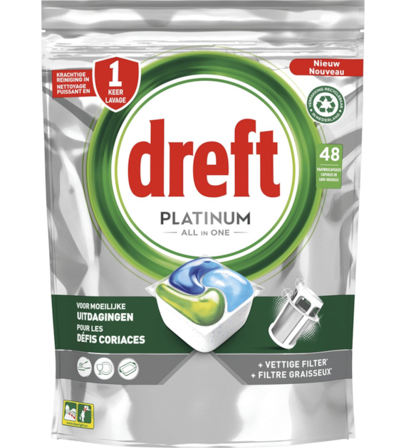 Dreft Platinum All in One Tabs 48szt 715g