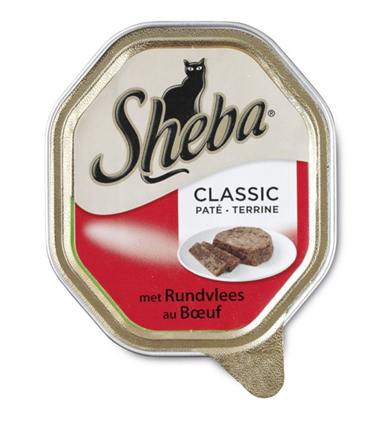 Sheba Classic Pate Met Rundvlees 85g