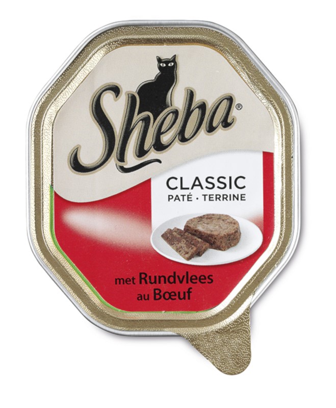 Sheba Classic Pate Met Rundvlees 85g