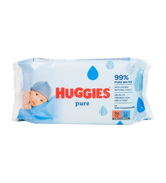 Huggies Pure Chusteczki Nawilżane 56szt