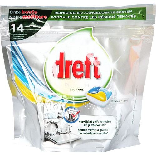 Dreft Platinum All in One Citron Tabs 14szt 236g