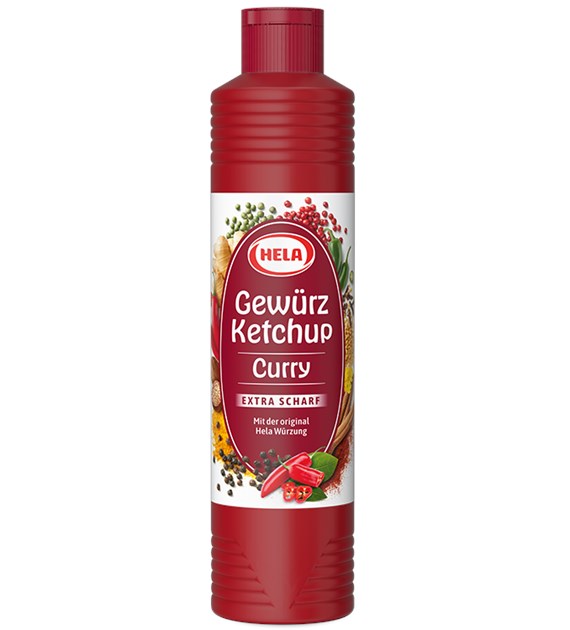 Hela Curry Gewurz Extra Scharf Ketchup 800ml