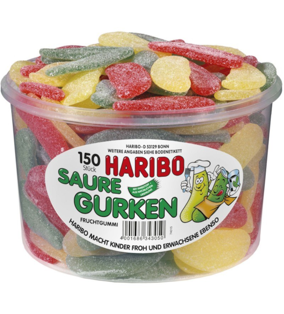 Haribo Super Gurken Żelki 150szt 1350g
