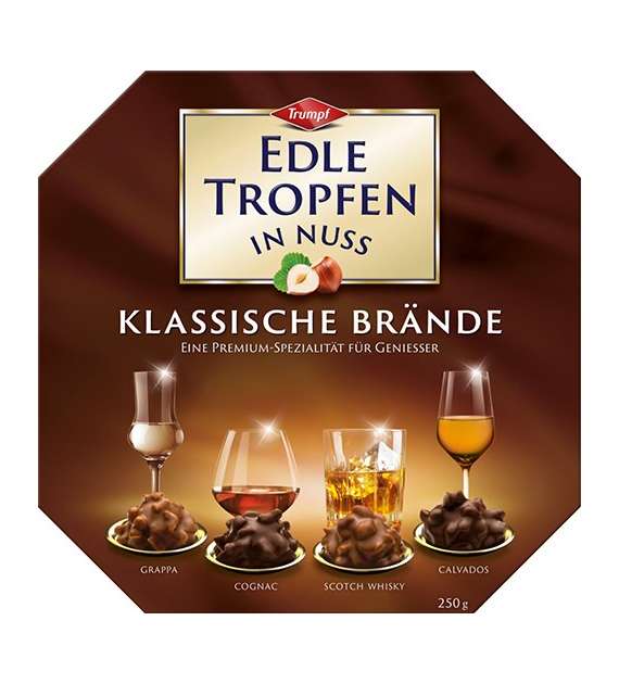 Trumpf Edle Tropfen in Nuss Klassische Brande 250g