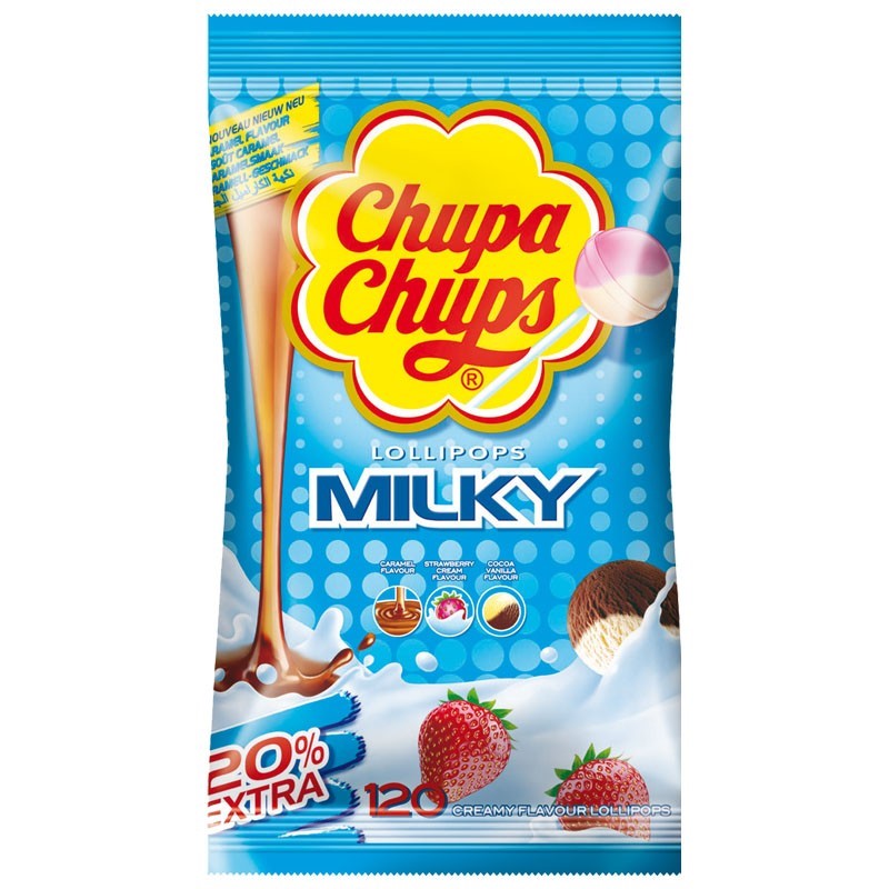 Chupa Chups Milky Lizak Worek 120szt 1,4kg