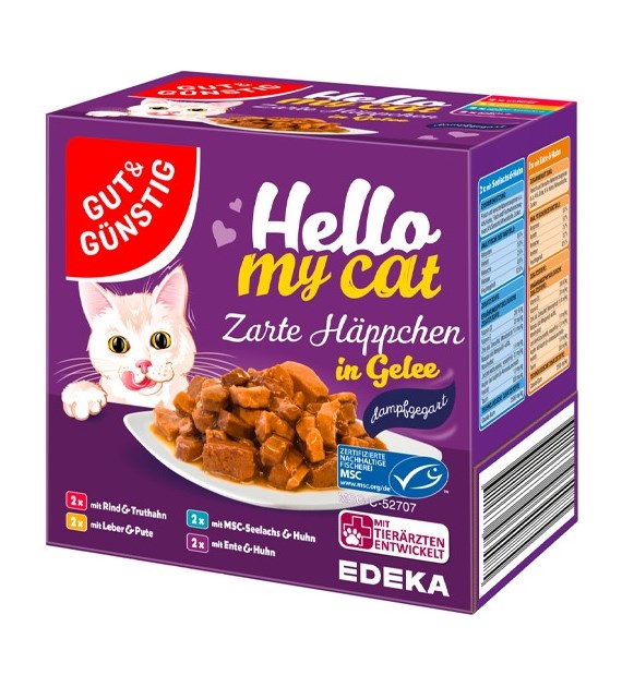 G&G Hello My Cat Zarte Happchen in Gelee 8szt 800g