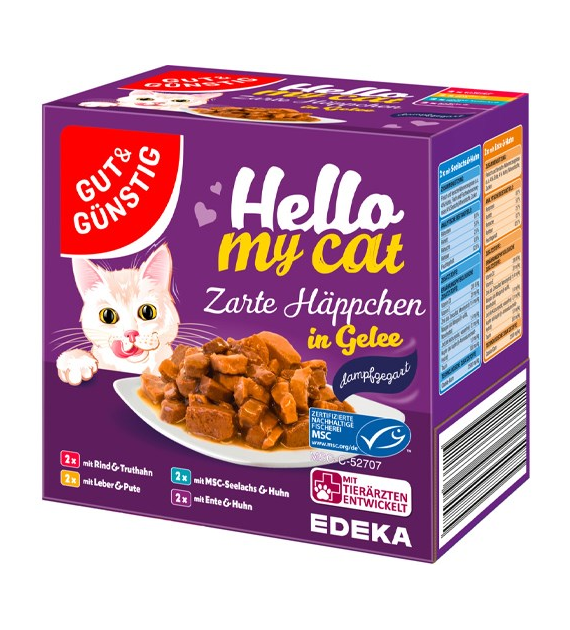 G&G Hello My Cat Zarte Happchen in Gelee 8szt 800g