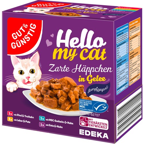 G&G Hello My Cat Zarte Happchen in Gelee 8szt 800g