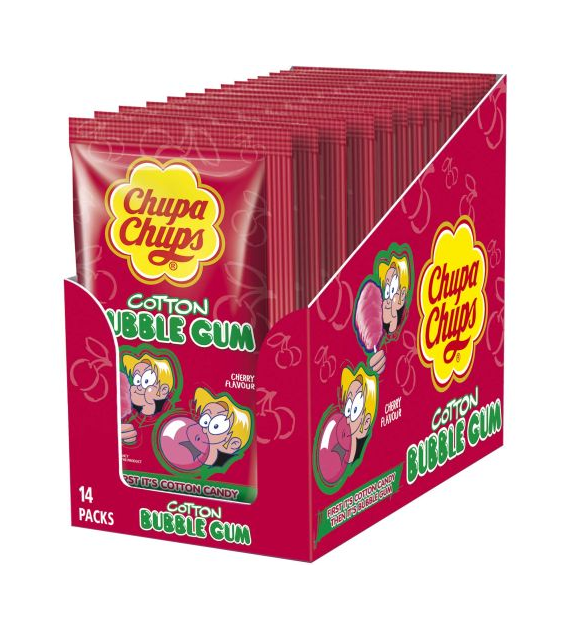 Chupa Chups Cotton Bubble Gum Cherry 11g