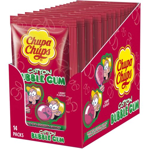 Chupa Chups Cotton Bubble Gum Cherry 11g