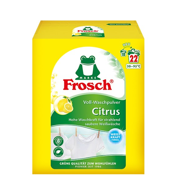 Frosch Citrus Voll-Waschpulver Proszek 22p 1,4kg