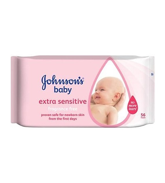 Johnsons Extra Sensitive Chusteczki 56szt