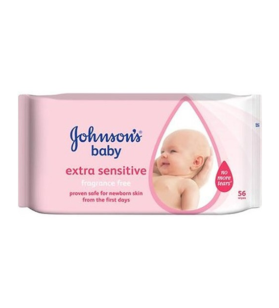 Johnsons Extra Sensitive Chusteczki 56szt