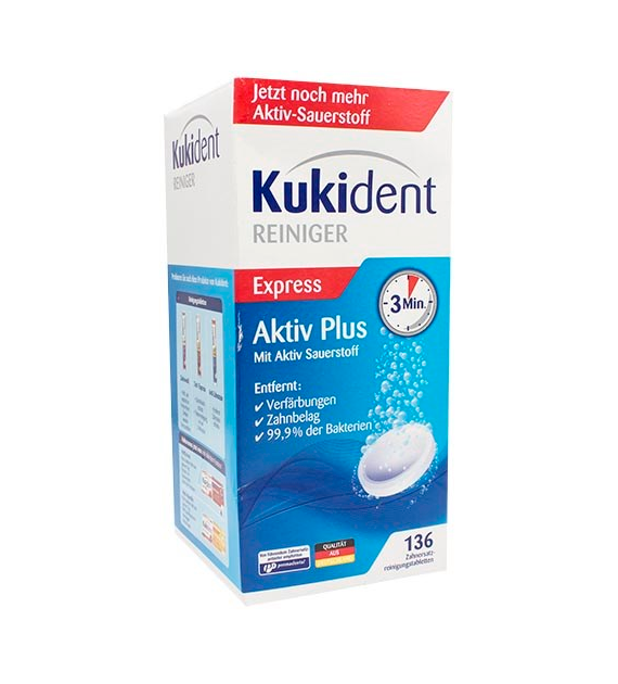 Kukident Aktiv Plus Płukanie Tabletki 136szt