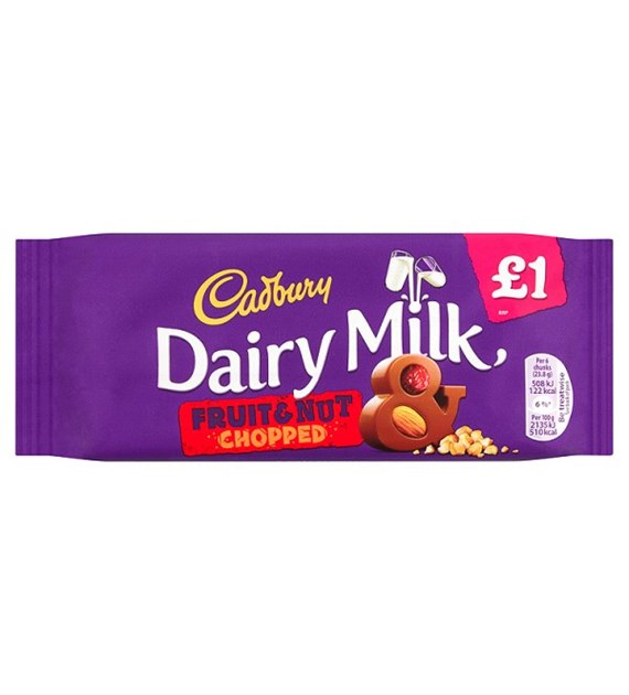 Cadbury Dairy Milk Fruit Nut Chopped Czeko 95g