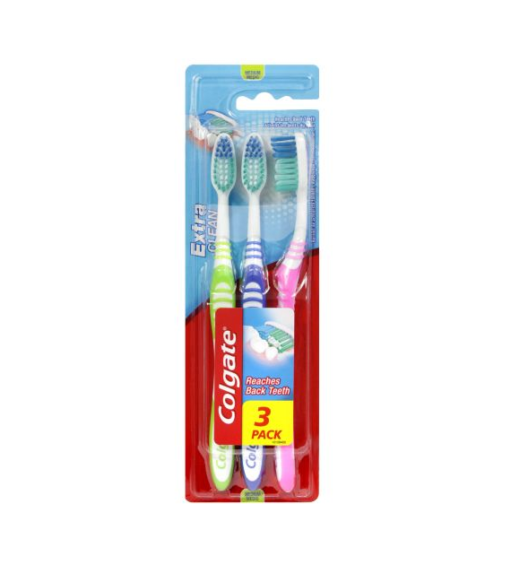 Colgate Extra Clean Medium Szczoteczka 3szt