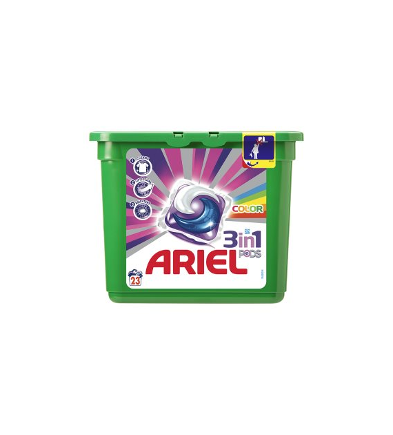 Ariel 3in1 Pods Color Caps 23p 687g