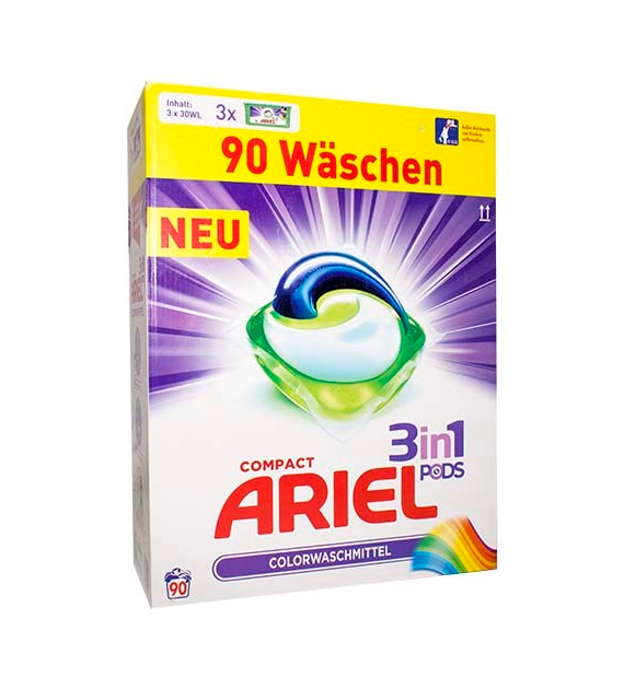 Ariel 3in1 Pods Color (3x30) Caps 90p 2,7kg