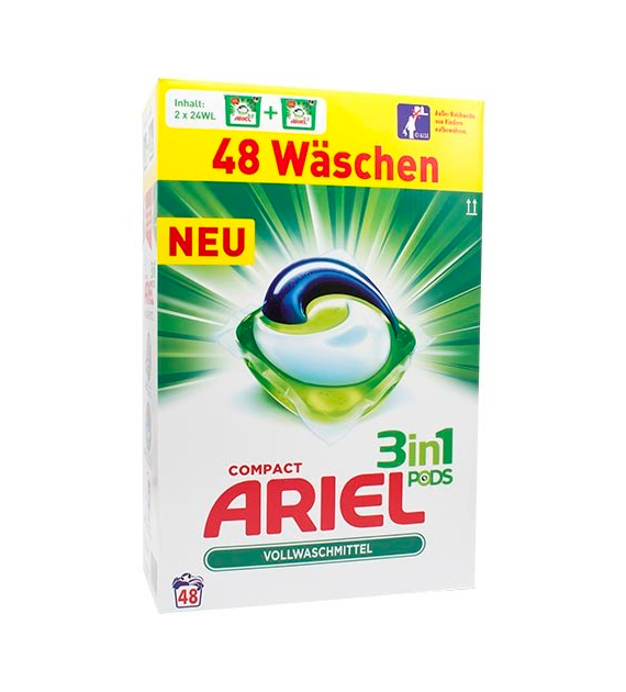 Ariel 3in1 Pods Universal (2x24) Caps 48p 1,4kg