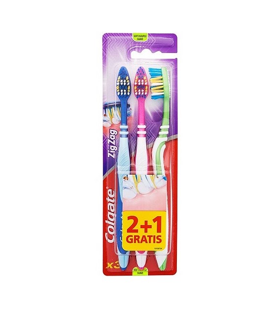 Colgate ZigZag Medium Szczoteczka 3szt