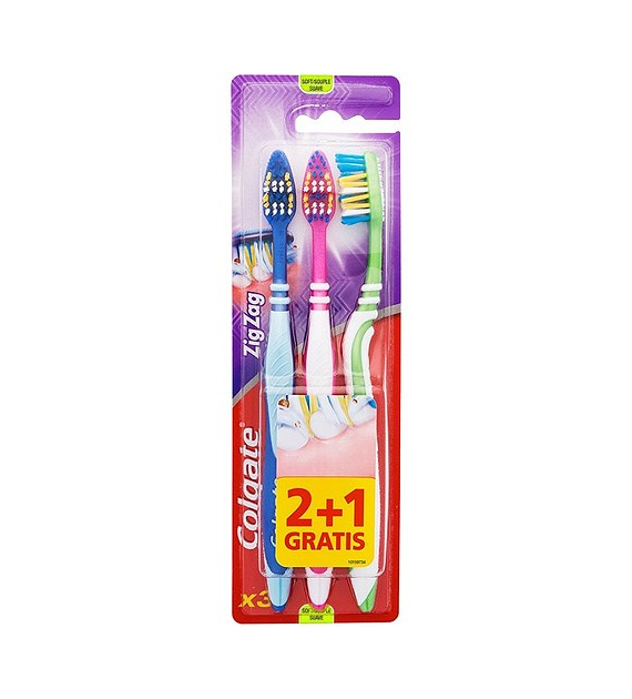 Colgate ZigZag Medium Szczoteczka 3szt