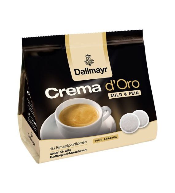 Dallmayr Crema d'Oro Mild & Fein Pads 16szt 112g
