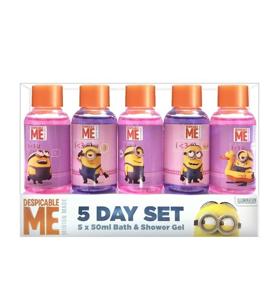 Minions 5 Day Set Bath & Shower Gel 5x50ml