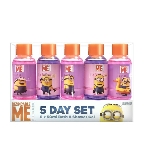 Minions 5 Day Set Bath & Shower Gel 5x50ml