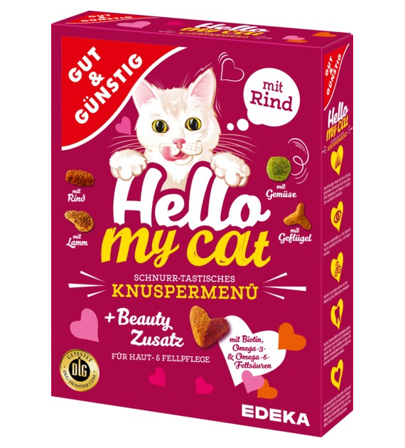 G&G Hello My Cat Knuspermenu Rind Sucha Karma 1kg