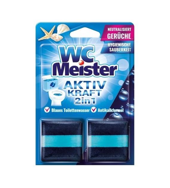WC Meister Aktiv 2w1 Kostka Barwiąca Ocean 2x50g