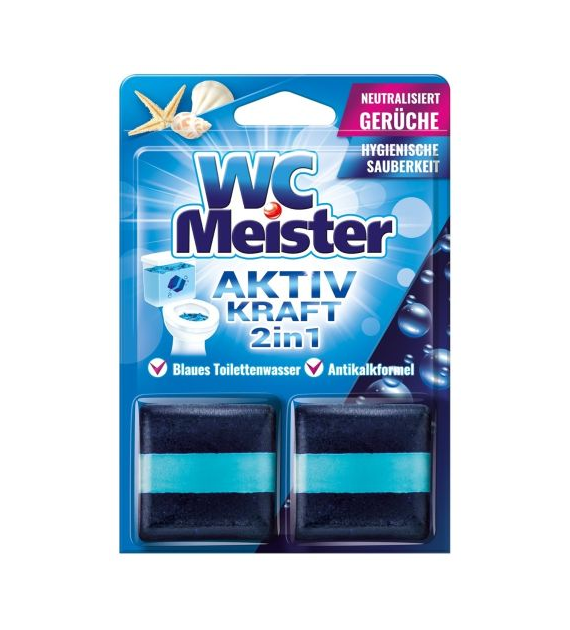 WC Meister Aktiv 2w1 Kostka Barwiąca Ocean 2x50g