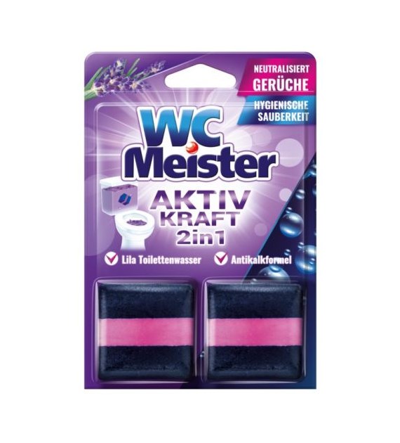 WC Meister Aktiv 2w1 Kostka Barwiąca Lawenda 2x50g