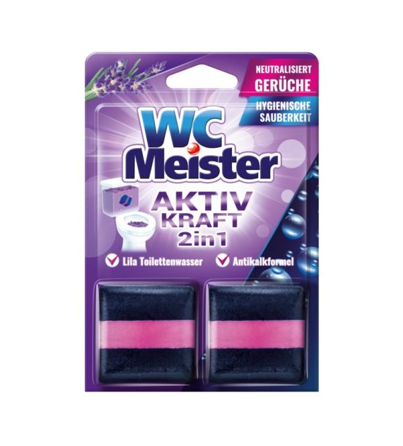 WC Meister Aktiv 2w1 Kostka Barwiąca Lawenda 2x50g