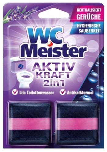 WC Meister Aktiv 2w1 Kostka Barwiąca Lawenda 2x50g