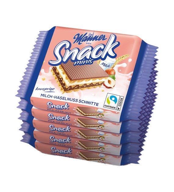 Manner Snack Milch-Haselnuss Schnitte 5szt 125g