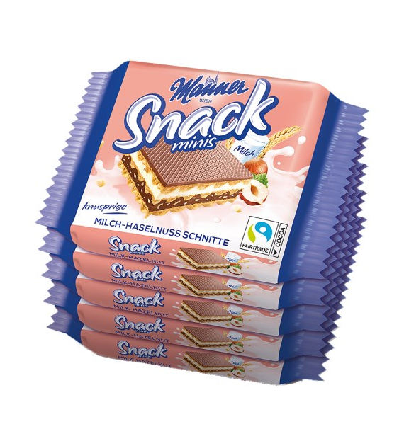 Manner Snack Milch-Haselnuss Schnitte 5szt 125g