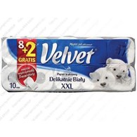 Velvet Delikatnie Biały Papier Toaletowy 8szt