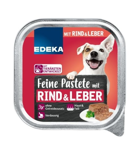 Edeka Feine Pastete Rind Leber dla Psa 150g