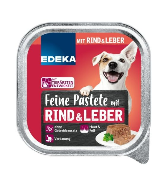 Edeka Feine Pastete Rind Leber dla Psa 150g
